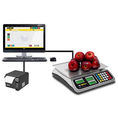 Bascula De Acero Inox Con Puerto RS-232 Conexión A Pc Rhino 