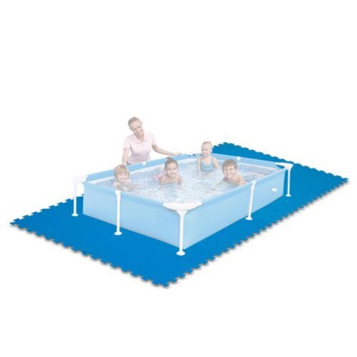 Tapete Protector Piso Para Alberca Cuadros 50x50 8 Pz Intex 