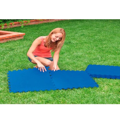 Tapete Protector Piso Para Alberca Cuadros 50x50 8 Pz Intex 