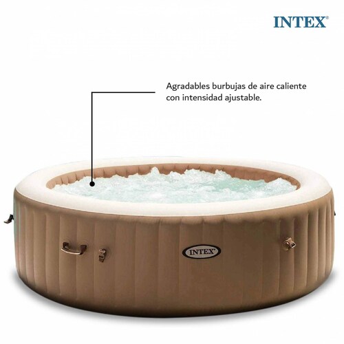 Tina Jacuzzi Inflable Spa 6 Per Burbuja 2.15 M Purespa Intex 