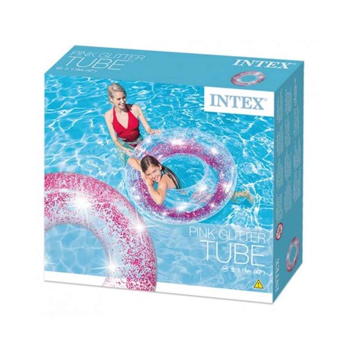 Flotador Inflable Dona Con Diamantita Glitter 56274np Intex Estandar Multicolor