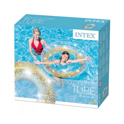 Flotador Inflable Dona Con Diamantita Glitter 56274np Intex Estandar Multicolor
