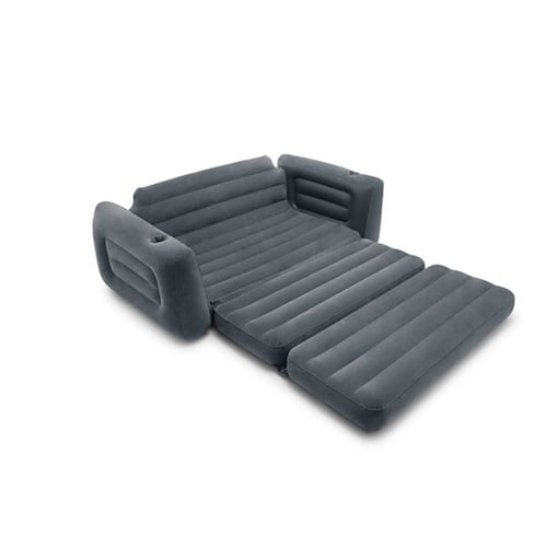 Sillon Sofa Cama Asiento Inflable Queen Portavasos Intex 