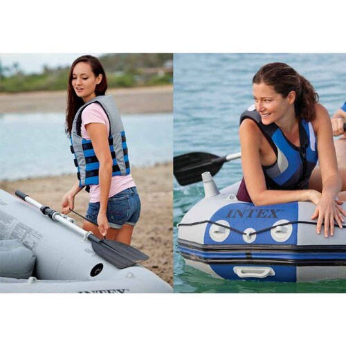 Lancha Inflable Mariner 3 Perso + Remosy Bomba 68373NP Intex