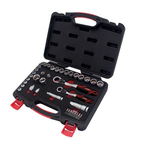 Juego Dados Matraca Puntas Adaptador 39pz Go Through Urrea 