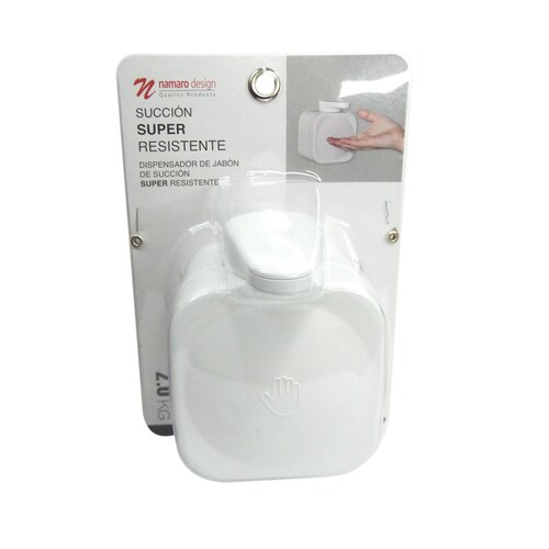 Despachador Blanco Jabon De Succion Para BaÃ±o Namaro Design