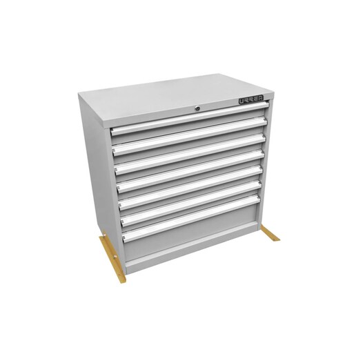 Gabinete Metal Fijo 35in Ancho 7 Gavetas Cap. 500kg Urrea 