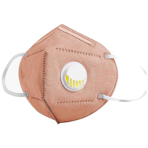 Mascarilla Cubrebocas Kn95 N95 Valvula Filtro 2 Pcs Naranja