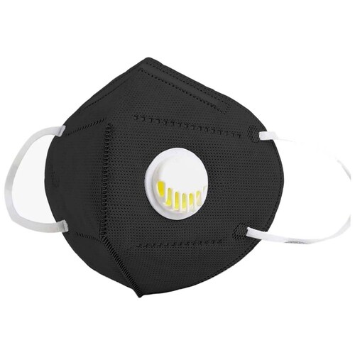 Mascarilla Cubrebocas Kn95 N95 Valvula Filtro 2 Piezas Negro