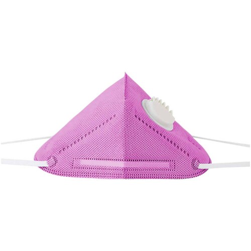 Mascarilla Cubrebocas Kn95 N95 Valvula Filtro 2Pz Rosa Bolsa
