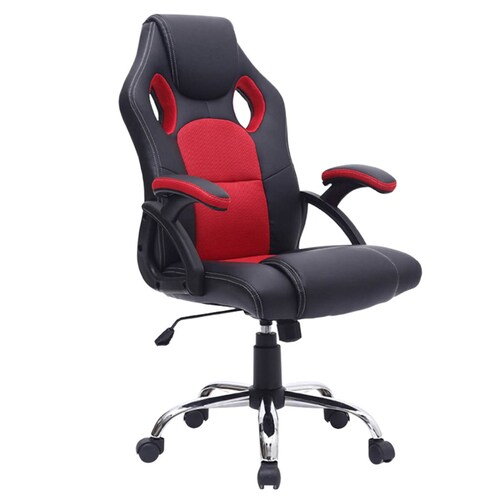 Silla Gamer Base Cromada Ergonomica Oficina Casa Videojuegos 