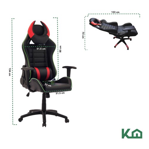 Silla Gamer Gaming Luces Led Colores Ergonomica Reclinable 