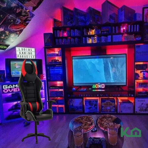 Silla Gamer Gaming Luces Led Colores Ergonomica Reclinable 