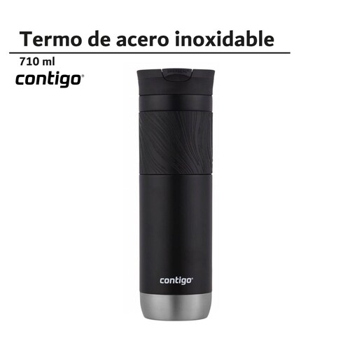 Termo Acero Inox Sistema Snapseal Byron 710 Ml Contigo Negro Byron 2.0 Nuevo