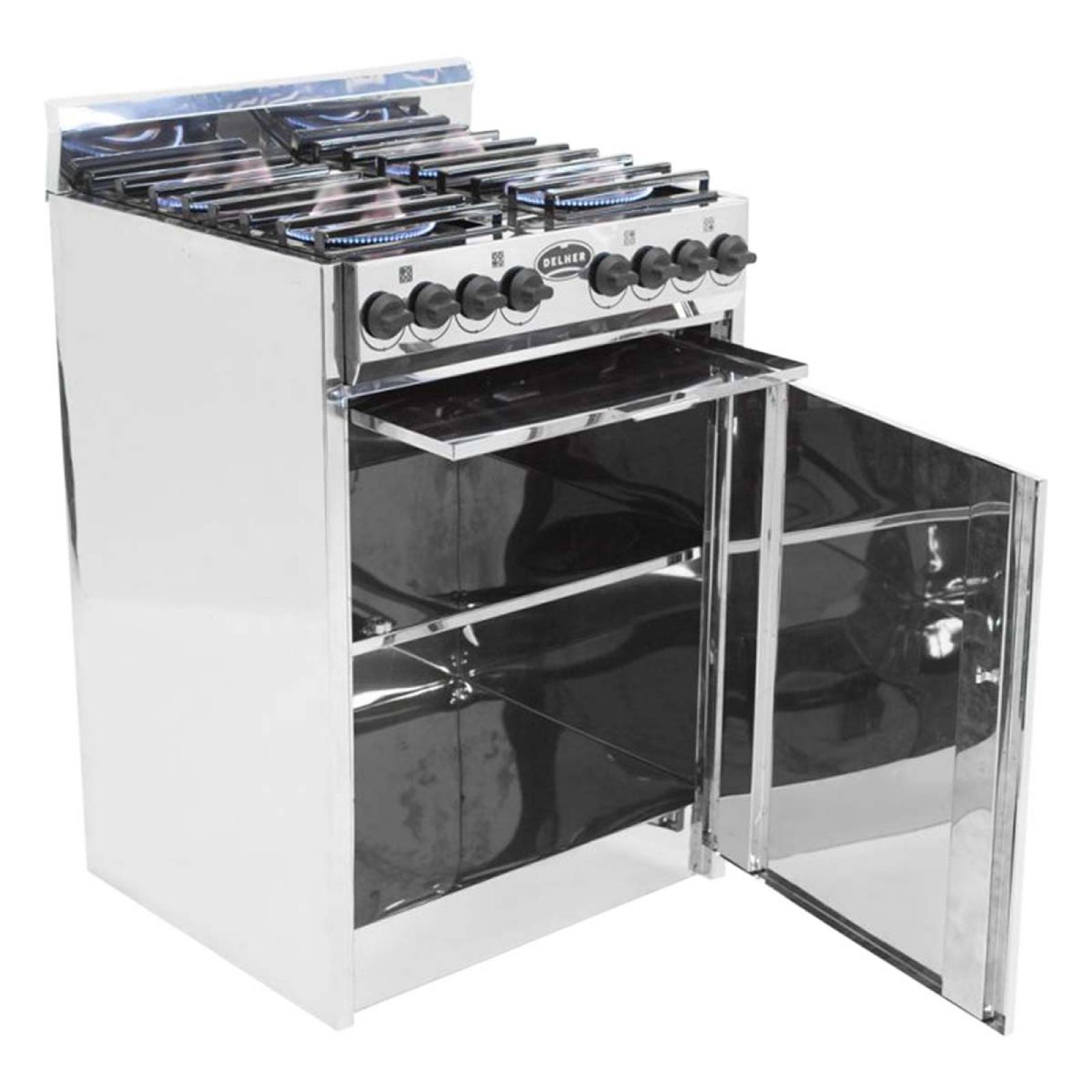 Estufa de gabinete gas lp con 8 quemadores goliath delher - Sears