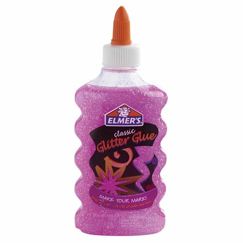 Pegamento Slime Glitter Glue Rosa Niños Niñas Escolar Elmers