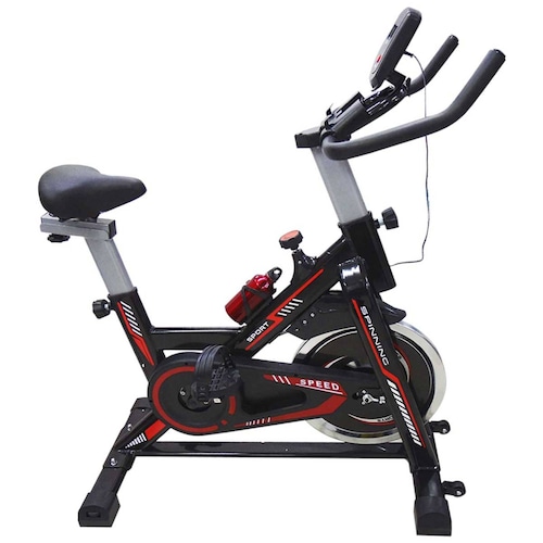 Bicicleta Spinning Fitness Estatica De Ejercicio Hogar Gym 1 Rojo/Negro