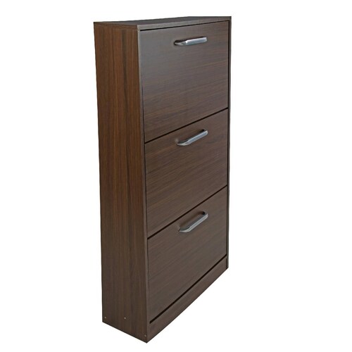 Mueble Zapatero Zapatera Organizador Madera 18 Pares Hogar Cacao