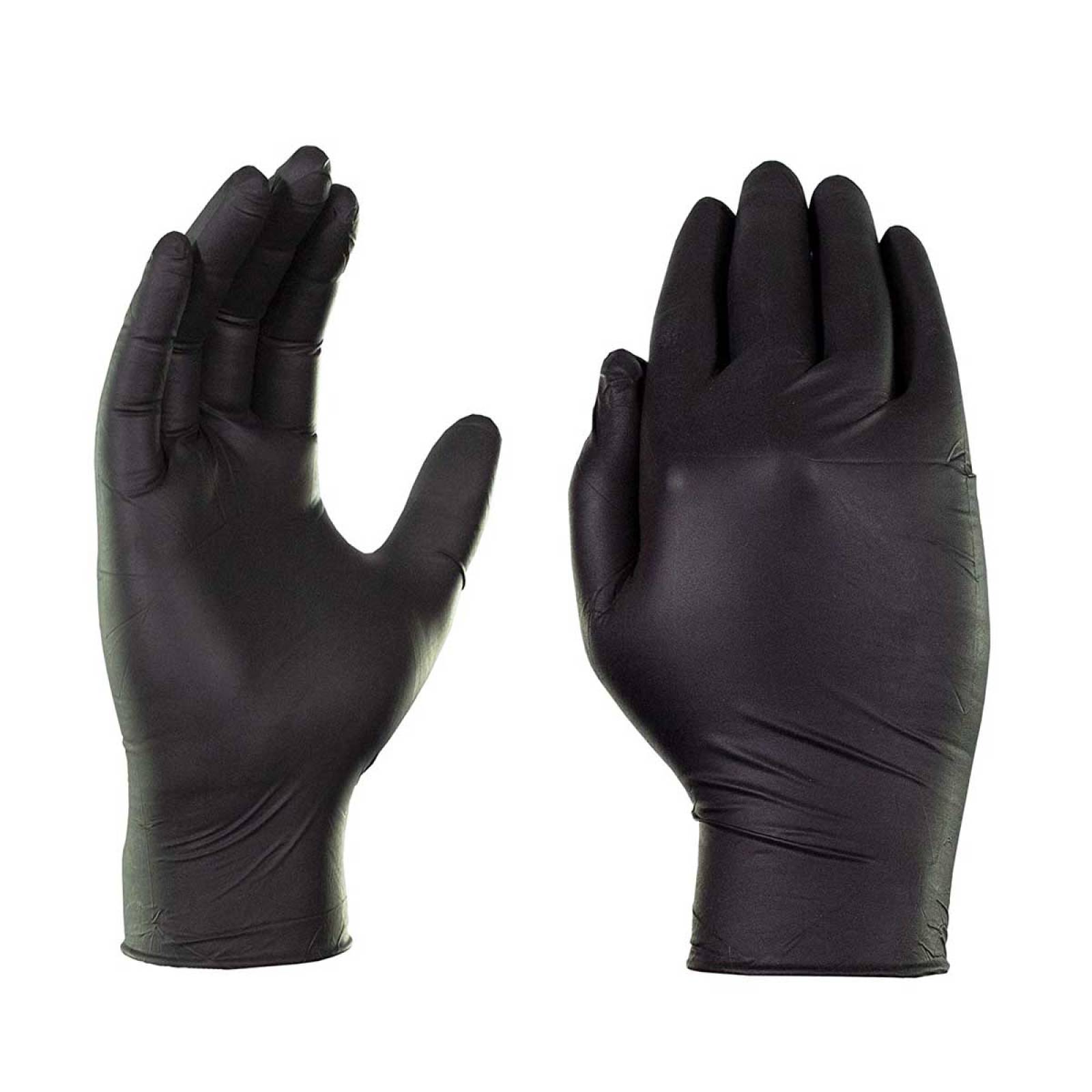 Guantes vinilo gde proteccion de manos negro sin polvo 100pz Sears