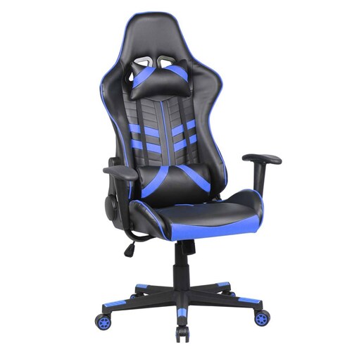 Silla Gamer Ergonomica Reclinable Gaming Pc Videojuegos 1 Azul oscuro