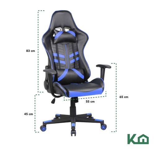 Silla Gamer Ergonomica Reclinable Gaming Pc Videojuegos 1 Azul oscuro