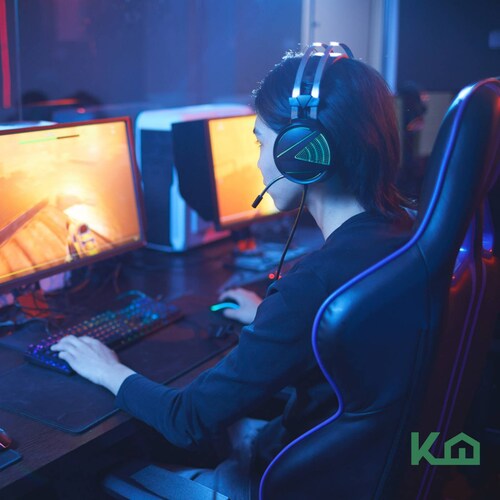 Silla Gamer Ergonomica Reclinable Gaming Pc Videojuegos 1 Azul oscuro