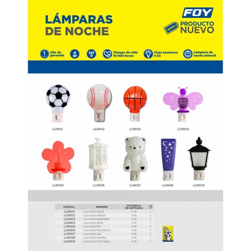 Lampara Luz De Noche Pelota Beisbol Niños Hogar Recamara Foy