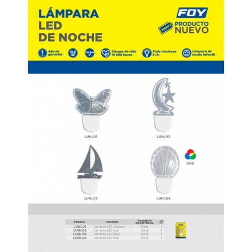 Lampara Led Luz De Noche Barco Niños Niñas Recamara Casa Foy 