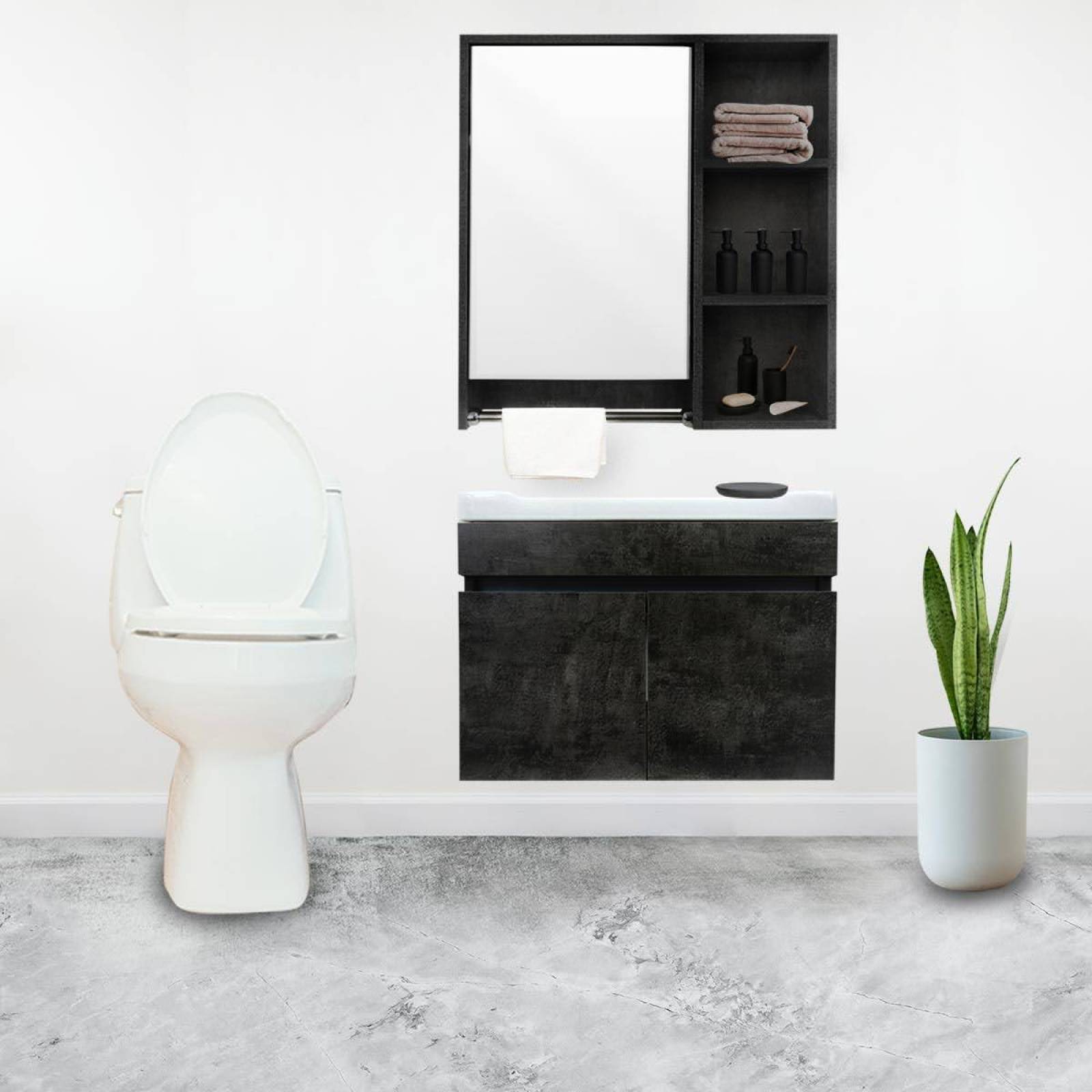 Mueble para baño gabinete organizador lavabo espejo repisas - Sears
