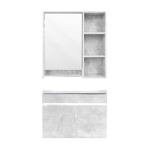 Mueble Para Baño Gabinete Organizador Lavabo Espejo Repisas Blanco 1 Blanco - Blanco