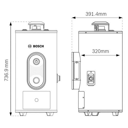 Calentador Boiler De Paso 2 Servicios Gas Natural 11 L Bosch 