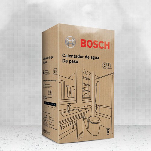 Calentador Boiler De Paso 2 Servicios Gas Natural 11 L Bosch 