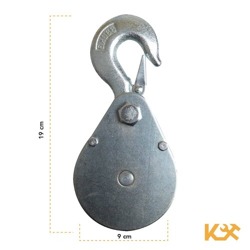 Polea Fija Metalica 3 3/8in Con Gancho Carga 990 Kg Kingsman 