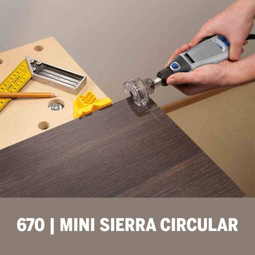Minisierra Accesorio Mototool 670 Madera Aluminio Dremel 