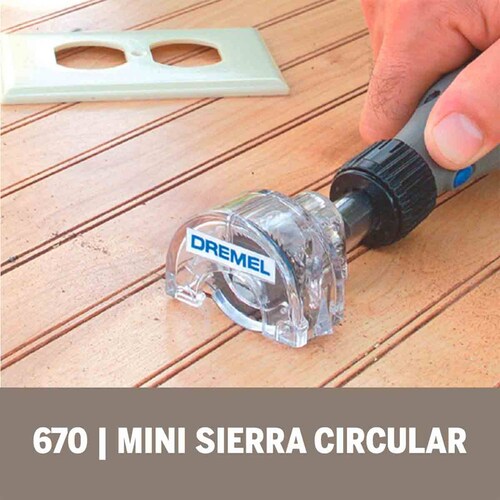 Minisierra Accesorio Mototool 670 Madera Aluminio Dremel 