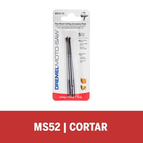 Dremel Accesorio Láminas Sierra Moto-saw Ms52 Detalle Madera 