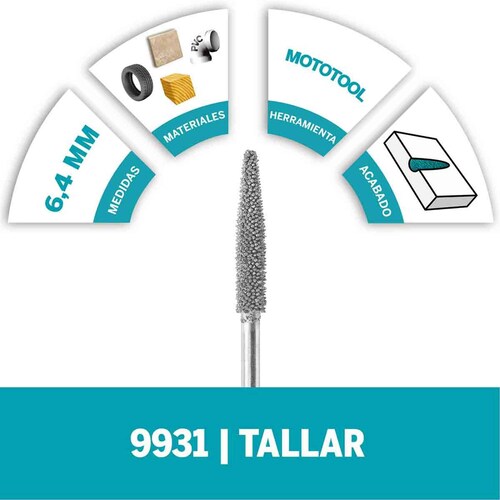 Acc Punta Montada 9931 Carburo De Tungsteno 1 4 In Dremel