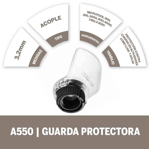 Capa De Proteccion Guarda Protectora A550 Dremel 