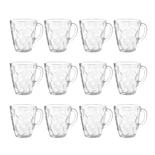 Juego Tazas Alaska 12 Pzs Vidrio Café Te Cocina Hogar Crisa 