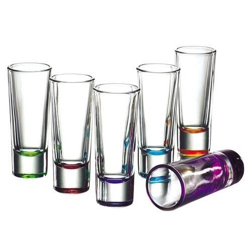 Vasos Tequileros Caballito Shot Tequila 6 Pzas Colores Crisa 
