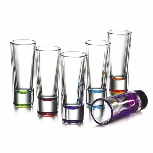 Vasos Tequileros Caballito Shot Tequila 6 Pzas Colores Crisa 