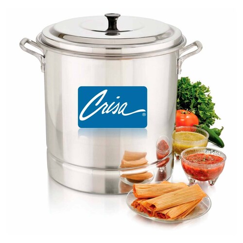 Vaporera Olla Aluminio No. 22 Tamalera Verduras Cocina Crisa 