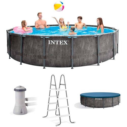 Alberca Estructural Premium 457 Cm + Escalera + Bomba Intex 