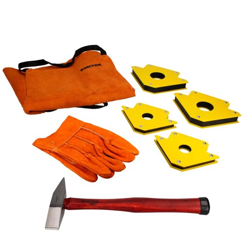Kit Soldador Herrero Martillo Escuadras Mandil 7 Pzas Surtek 