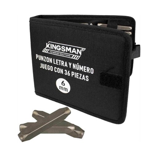 Punzon Letra y Número Juego con 36 Piezas 6 mm Kingsman 
