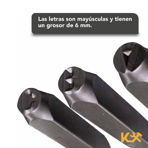 Punzon Letra y Número Juego con 36 Piezas 6 mm Kingsman 