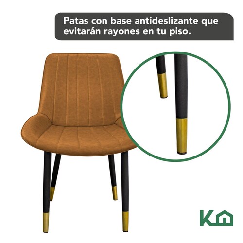 Silla De Comedor Tapizada Minimalista Elegante Restaurante 1 Amarillo