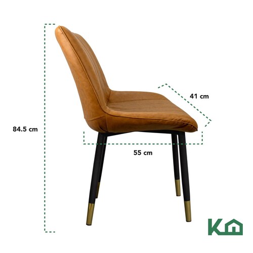 Silla De Comedor Tapizada Minimalista Elegante Restaurante 1 Amarillo