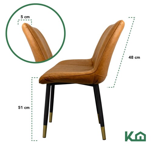 Silla De Comedor Tapizada Minimalista Elegante Restaurante 1 Amarillo