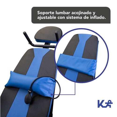 Tabla Inversion Cinturon Seguridad Terapia Espalda Columna 1 Azul Azul Con Negro